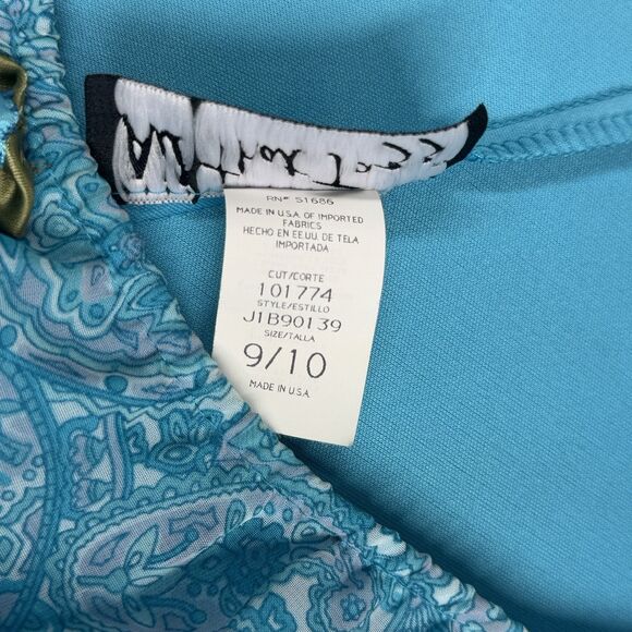 All That Jazz Dress Womens 8 Blue White Paisley Babydoll Boho Fairy Peasant Y2K - Picture 8 of 10